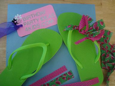 flip flop craft for birthday parties