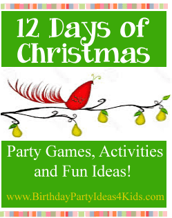 12 days of Christmas birthday party theme