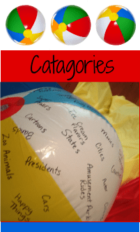 Catagories game / icebreaker game / beach ball