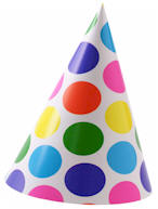 polka dot party hat