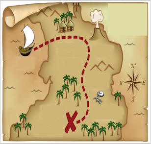 Treasure Map for the Treasure Hunt Birthday Party