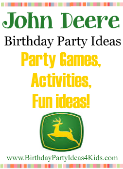 John Deere birthday party ideas for kids
