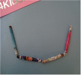 Paper bead necklaces