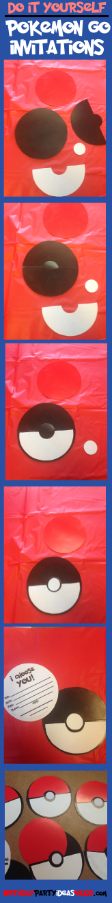 Pokemon Go Invitations  | How to make Pokeball Invitations
