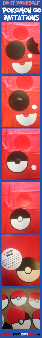 How to make a pokeball invitation