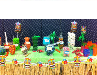 survivor party theme candy buffet