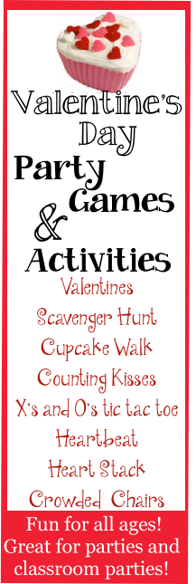 Valentines Day party games for kids, tweens and teens