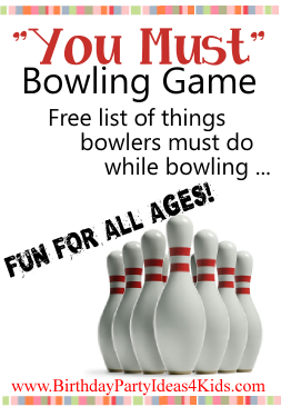 You Must bowling party game for kids, tweens, teens and adults