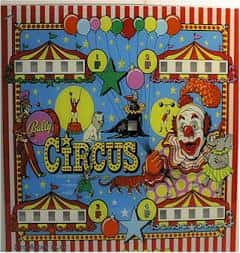 Circus party ideas poster with clowns and big top party
