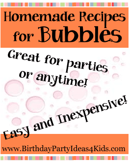 Bubble recipes for blowing bubbles