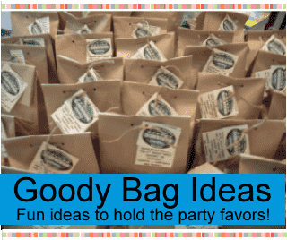birthday party goody and treat bag ideas for kids, tweens and teen goodie bags