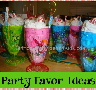 party favor ideas for kids, tween and teen birthday parties